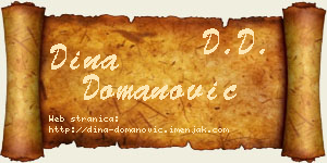 Dina Domanović vizit kartica